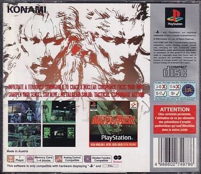 Metal Gear Solid Platinum - PlayStation 1 (B Grade) (Genbrug)